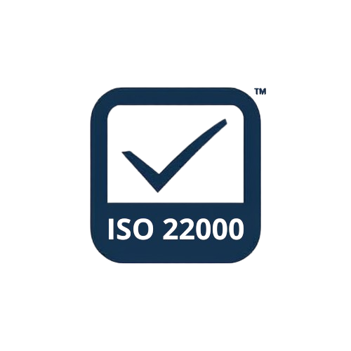 ISO 22000 Food Safety Management certification mark for dairy exports.