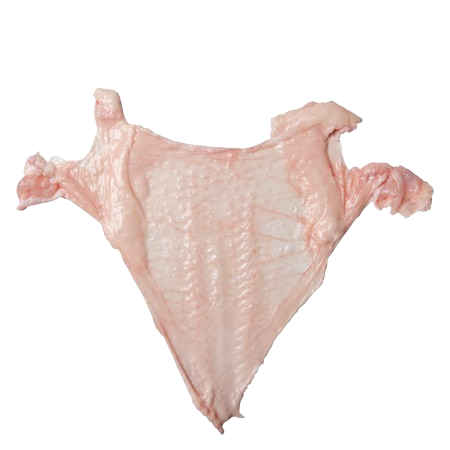 Frozen chicken skin displayed under frozen chicken for export product catalog with Eu standards