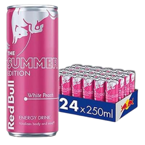 Red Bull Summer White Peach Edition cans